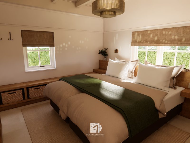 Interieurontwerp en verbouwing vakantiewoning Terschelling – lichte natuurlijke materialen en rustige kleuren