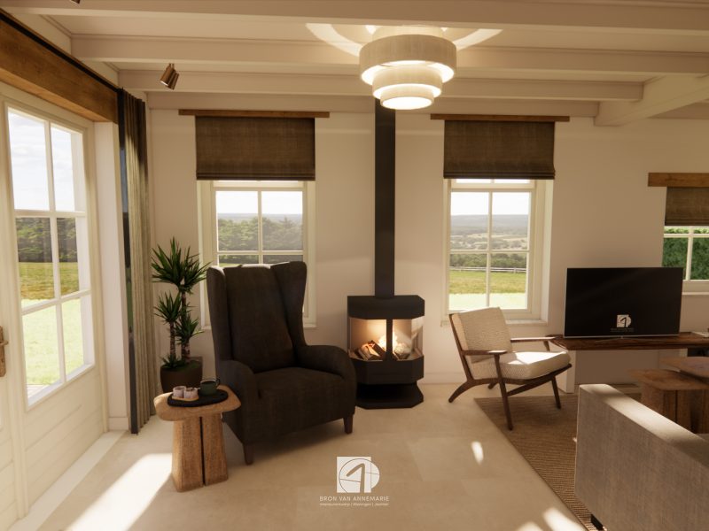 Interieurontwerp en verbouwing vakantiewoning Terschelling – lichte natuurlijke materialen en rustige kleuren