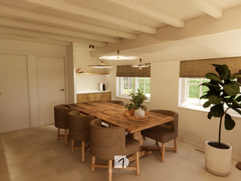 Interieurontwerp en verbouwing vakantiewoning Terschelling – lichte natuurlijke materialen en rustige kleuren