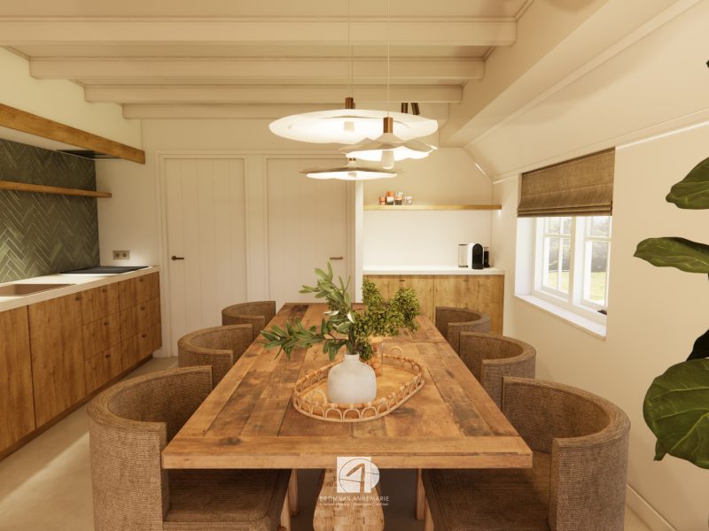 Interieurontwerp en verbouwing vakantiewoning Terschelling – lichte natuurlijke materialen en rustige kleuren