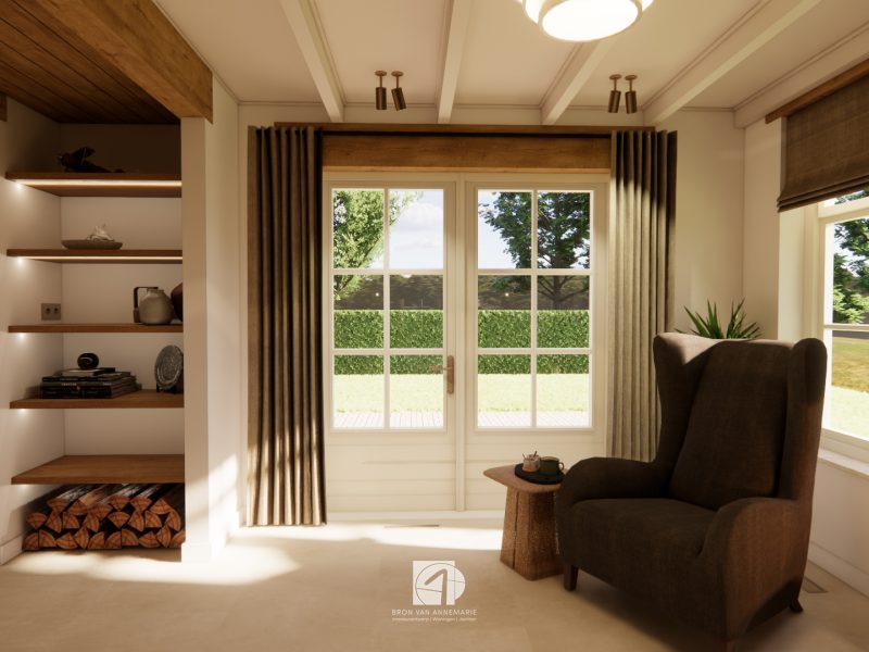 Interieurontwerp en verbouwing vakantiewoning Terschelling – lichte natuurlijke materialen en rustige kleuren