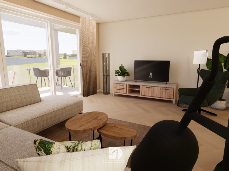 Interieurontwerp appartement Dronten ruimte naar terras