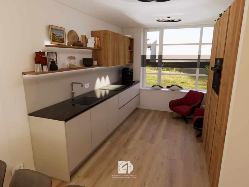 Interieurontwerp keuken maatwerk nieuwbouw Oudewater