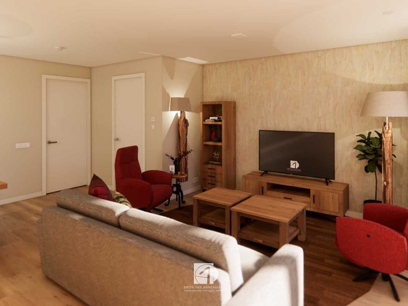 Interieurontwerp nieuwbouw woonkamer Oudewater