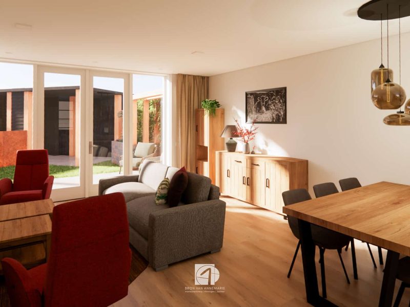 Interieurontwerp nieuwbouw Oudewater benedenverdieping