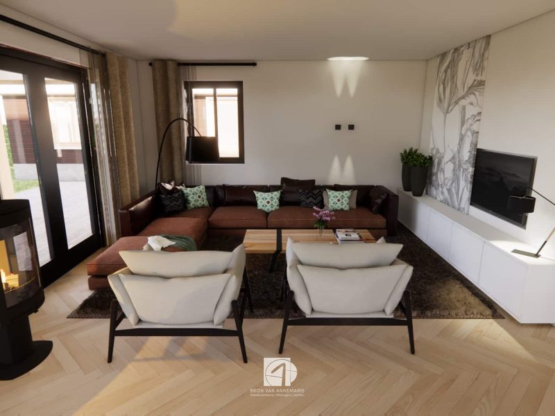 Nieuwbouw Nistelrode interieurontwerp woonkamer