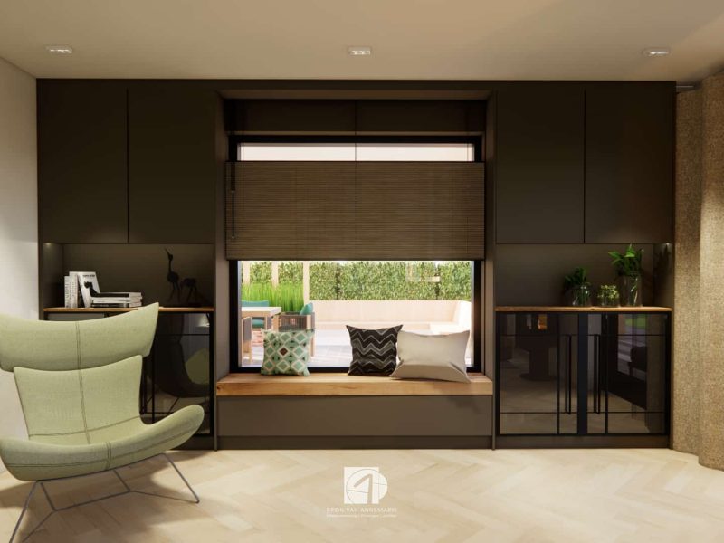 Nieuwbouw woning Nistelrode interieurontwerp maatwerk kast